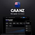 CAA New Zealand Pilot Logbook on MacBook and iPhone